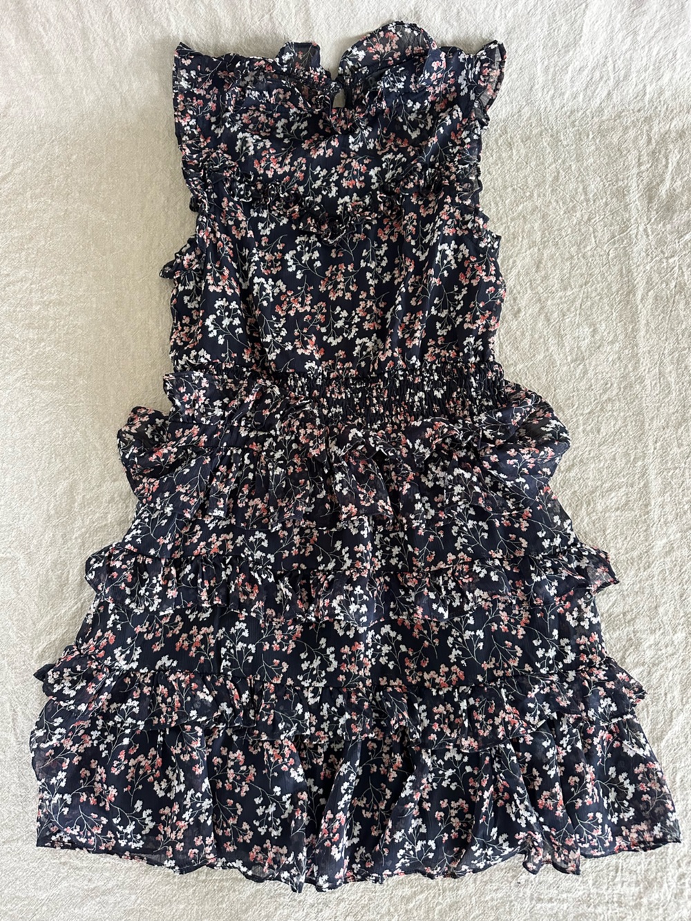 Women’s Black Floral Ruffle Skirt